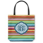 Retro Horizontal Stripes Canvas Tote Bag (Personalized)