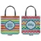 Retro Horizontal Stripes Canvas Tote - Front and Back