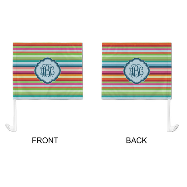 Retro Horizontal Stripes Car Flag - Large - APPROVAL