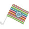 Retro Horizontal Stripes Car Flag - Small w/ Monogram