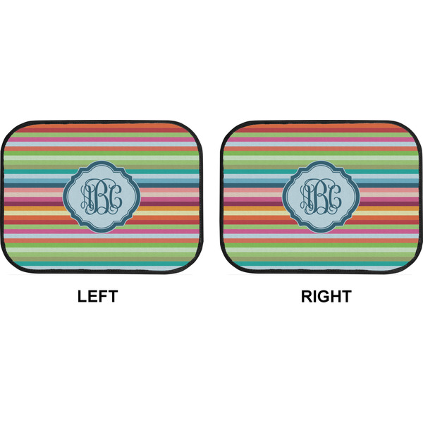 Retro Horizontal Stripes Car Floor Mats (Back Seat) (Approval)