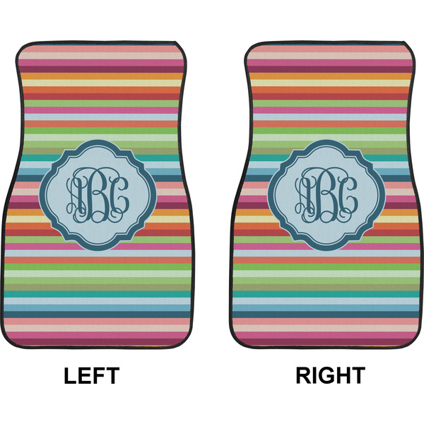 Retro Horizontal Stripes Car Mat Front - Approval