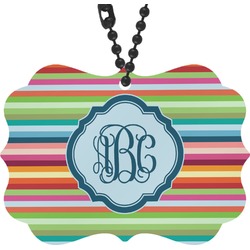 Retro Horizontal Stripes Rear View Mirror Decor (Personalized)