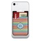 Retro Horizontal Stripes Cell Phone Credit Card Holder w/ Phone