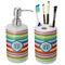 Retro Horizontal Stripes Ceramic Bathroom Accessories