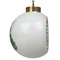 Retro Horizontal Stripes Ceramic Christmas Ornament - Xmas Tree (Side View)