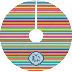 Retro Horizontal Stripes Tree Skirt (Personalized)