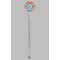 Retro Horizontal Stripes Clear Plastic 7" Stir Stick - Round - Single Stick