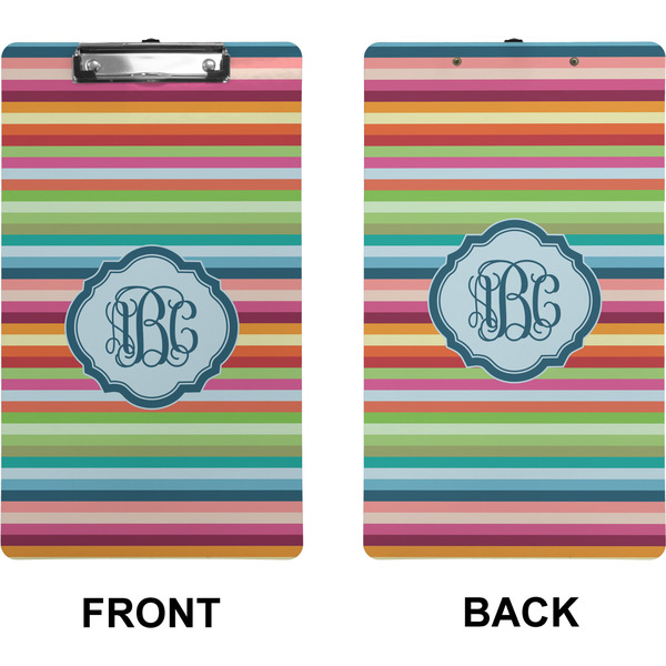 Retro Horizontal Stripes Clipboard (Legal) (Front + Back)