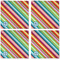 Retro Horizontal Stripes Cloth Napkins - Personalized Dinner (APPROVAL) Set of 4