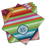 Retro Horizontal Stripes Cloth Dinner Napkins - Set of 4 w/ Monogram