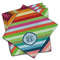Retro Horizontal Stripes Cloth Napkins - Personalized Dinner (PARENT MAIN Set of 4)