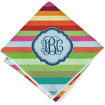 Retro Horizontal Stripes Cloth Napkin w/ Monogram