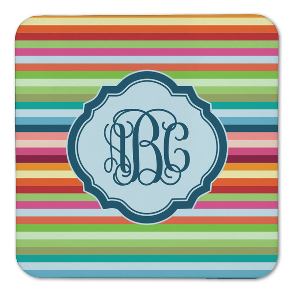 Retro Horizontal Stripes Coaster Set - FRONT (one)