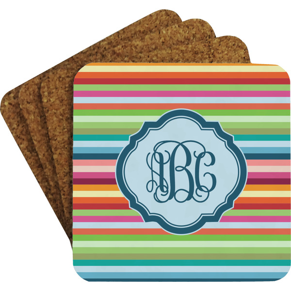 Retro Horizontal Stripes Coaster Set (Personalized)