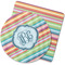 Retro Horizontal Stripes Rubber Backed Coaster (Personalized)