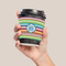 Retro Horizontal Stripes Coffee Cup Sleeve - LIFESTYLE