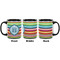 Retro Horizontal Stripes Coffee Mug - 11 oz - Black APPROVAL