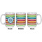 Retro Horizontal Stripes Coffee Mug - 15 oz - White APPROVAL