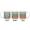 Retro Horizontal Stripes Coffee Mug - 20 oz - White APPROVAL