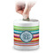 Retro Horizontal Stripes Coin Bank (Personalized)