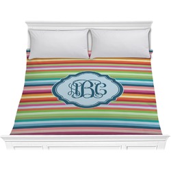 Retro Horizontal Stripes Comforter - King (Personalized)