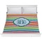 Retro Horizontal Stripes Comforter - King (Personalized)