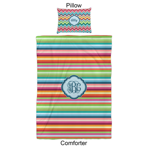 Retro Horizontal Stripes Comforter Set - Twin XL - Approval