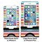 Retro Horizontal Stripes Compare Phone Stand Sizes - with iPhones