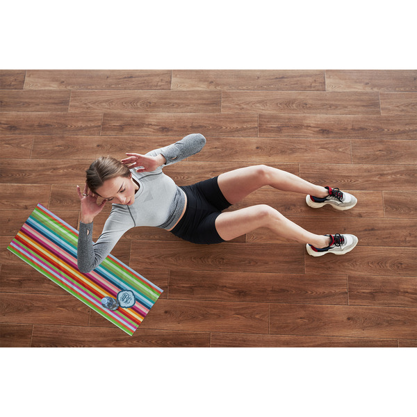 Retro Horizontal Stripes Cooling Towel- Lifestyle