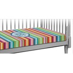 Retro Horizontal Stripes Crib Fitted Sheet (Personalized)