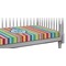 Retro Horizontal Stripes Crib 45 degree angle - Fitted Sheet