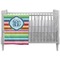 Retro Horizontal Stripes Crib - Profile