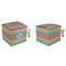 Retro Horizontal Stripes Cubic Gift Box - Approval