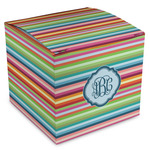 Retro Horizontal Stripes Cube Favor Gift Boxes (Personalized)