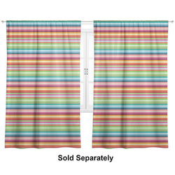 Retro Horizontal Stripes Curtain Panel - Custom Size