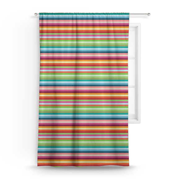 Custom Retro Horizontal Stripes Curtain Panel - Custom Size