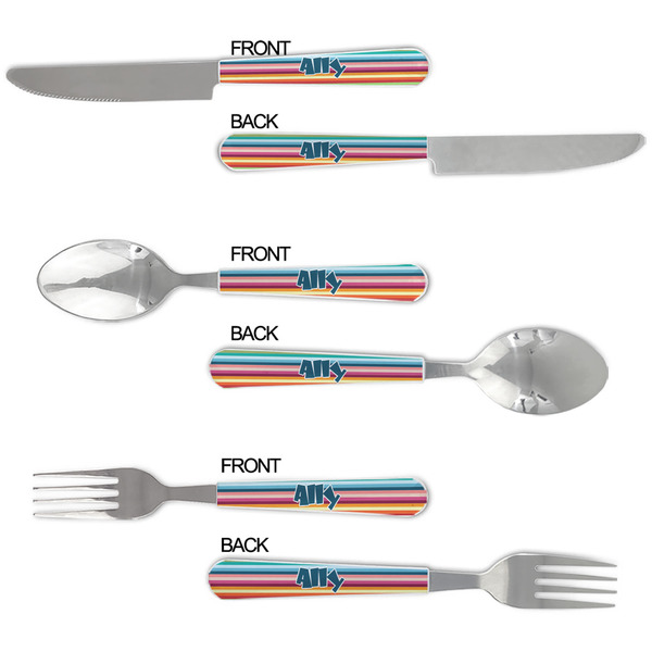 Retro Horizontal Stripes Cutlery Set - APPROVAL