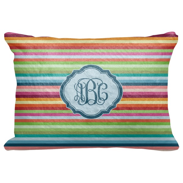Custom Retro Horizontal Stripes Decorative Baby Pillowcase - 16"x12" (Personalized)
