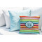 Retro Horizontal Stripes Decorative Pillow Case - LIFESTYLE 2