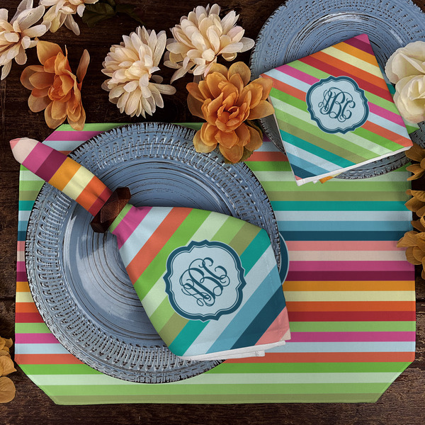 Retro Horizontal Stripes Dining Set