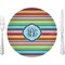 Retro Horizontal Stripes Dinner Plate