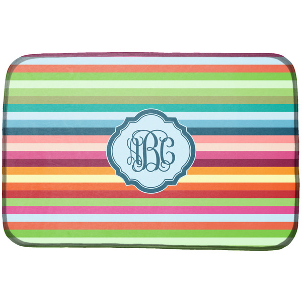 Custom Retro Horizontal Stripes Dish Drying Mat (Personalized)