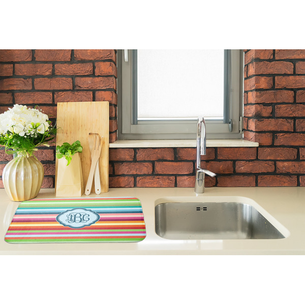 Retro Horizontal Stripes Dish Drying Mat - LIFESTYLE 2