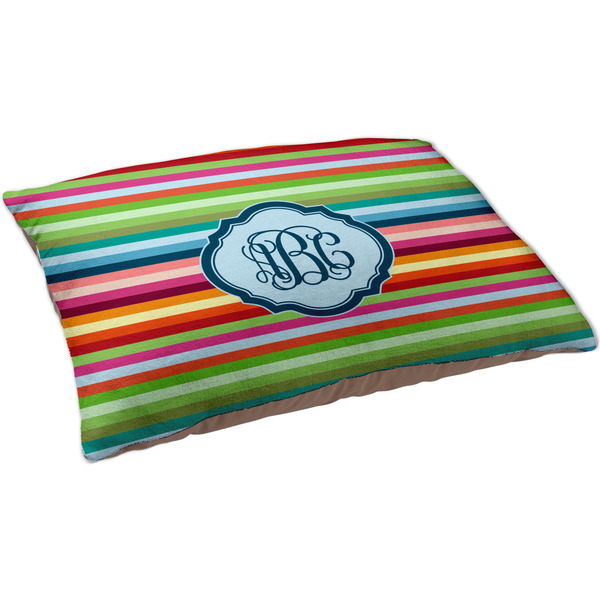 Retro Horizontal Stripes Dog Bed - Large