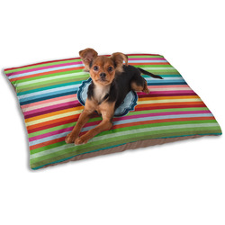 Retro Horizontal Stripes Dog Bed - Small w/ Monogram