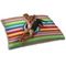 Retro Horizontal Stripes Dog Bed - Small LIFESTYLE