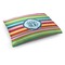 Retro Horizontal Stripes Dog Bed - Medium w/ Monogram