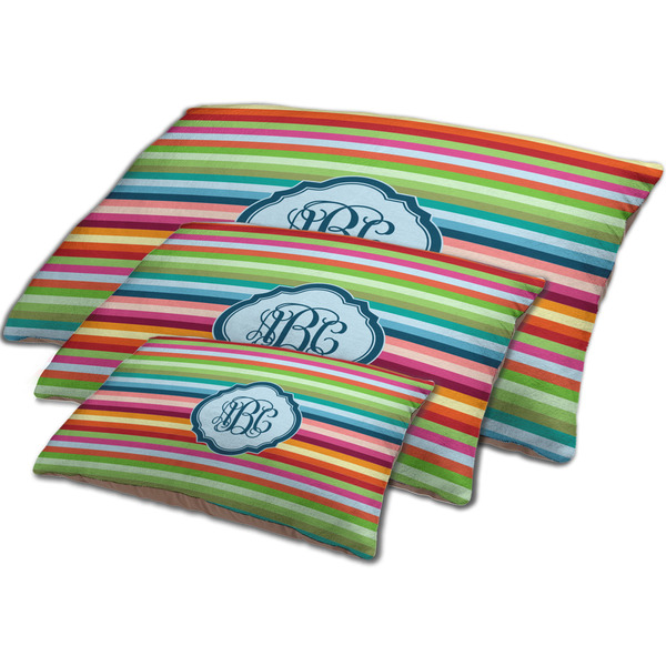 Retro Horizontal Stripes Dog Beds - MAIN (sm, med, lrg)