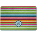 Retro Horizontal Stripes Dog Food Mat w/ Monogram